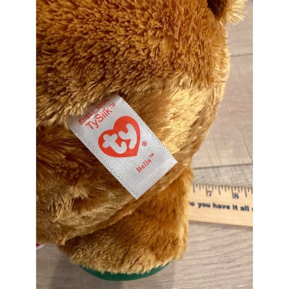 TY TYSILK CHRISTMAS BOO BEAR LARGE BELLA 14" DECEMBER 5 - Picture 9 of 13